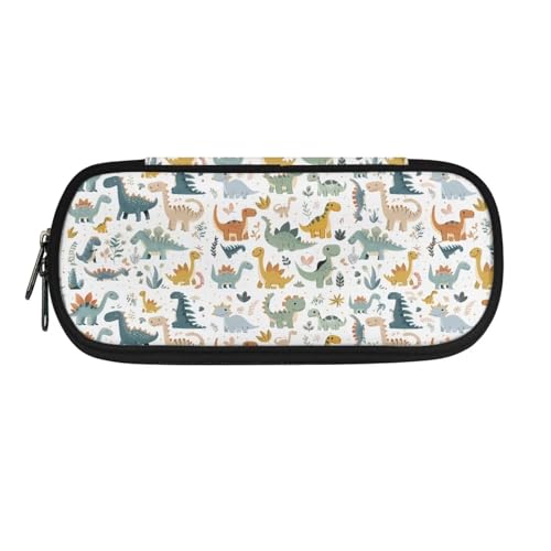 ATOurDealss Federmäppchen mit niedlichem Erdbeermotiv, für Kleinkinder, Mädchen, großes Fassungsvermögen, für Teenager, Mädchen, langlebig, Kawaii-Federmäppchen mit Reißverschluss, Kawaii-Dinosaurier, von ATOurDealss