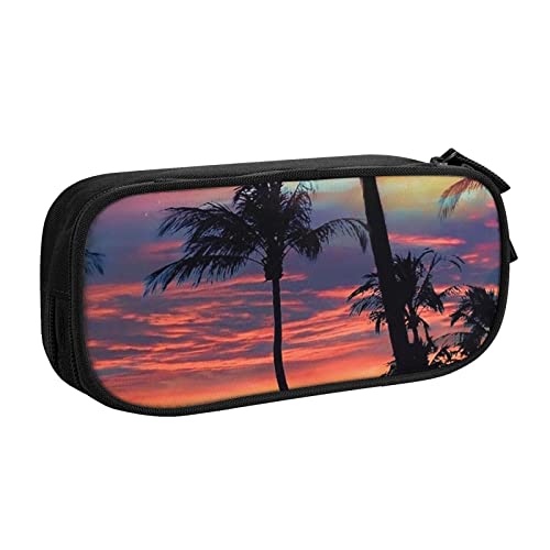 ATOurDealss Hawaii Beach Sunset Federmäppchen Große Kapazität für Damen Herren Stifteetui Stiftebox Doppelreißverschluss Schreibwarentasche mit Fächern, Hawaii Beach Sunset, Einheitsgröße, von ATOurDealss