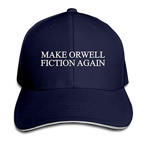 ATOurDealss Make Orwell Fiction Again Trucker Hat Baseball Cap Adjustable Sandwich Hat, navy, One size von ATOurDealss
