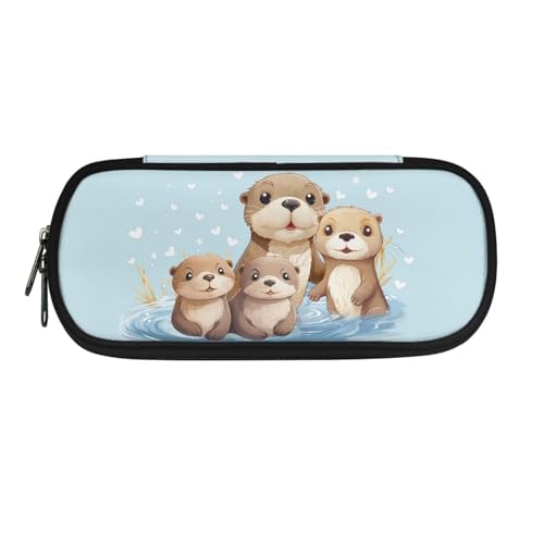 ATOurDealss Otter Federmäppchen, großes Fassungsvermögen, Stiftetasche, tragbare Stiftebox, Stifthalter für Kinder, Jungen, Mädchen, otter, Einheitsgröße, Federmäppchen von ATOurDealss