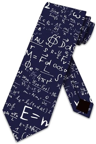 ATOurDealss Science Tie E=mc2 Physik-Krawatte, Herren, Marineblau, Einheitsgröße, siehe abbildung, Einheitsgröße von ATOurDealss