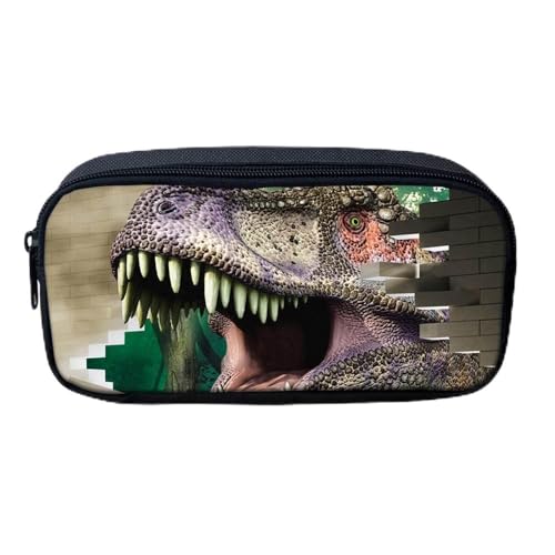 ATOurDealss Stiftehalter für Jungen mit Reißverschluss, coole Dinosaurier-Stifttaschen für Teenager, große Kapazität, Dinosaurier, Einheitsgröße, Federmäppchen von ATOurDealss