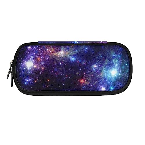 ATOurDealss T-Rex Federmäppchen mit Dinosaurier-Druck, für Jungen und Mädchen, Federmäppchen, Kartenmünztasche, Schreibtisch-Oraganizer für Schulbedarf, Galaxy, Einheitsgröße, Federmäppchen von ATOurDealss