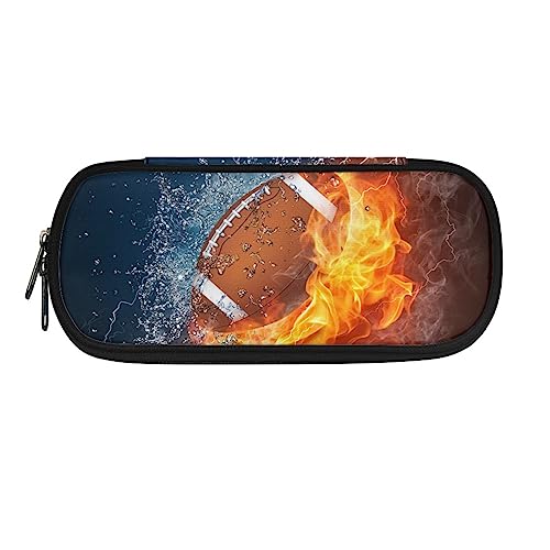 ATOurDealss T-Rex Federmäppchen mit Dinosaurier-Druck, für Jungen und Mädchen, Federmäppchen, Kartenmünztasche, Schreibtisch-Oraganizer für Schulbedarf, Rugby, Einheitsgröße, Federmäppchen von ATOurDealss