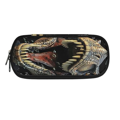 ATOurDealss T-Rex Federmäppchen mit Dinosaurier-Druck, für Jungen und Mädchen, Federmäppchen, Kartenmünztasche, Schreibtisch-Oraganizer für Schulbedarf, T-Rex Dinosaurier, Einheitsgröße, Federmäppchen von ATOurDealss