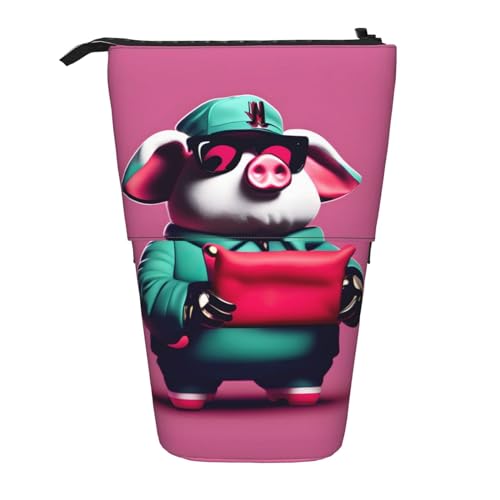 ATOurDealss Teleskop-Federmäppchen, Teleskop-Federmäppchen, Organizer, Schreibwaren, Stifteetui mit Reißverschluss, Boot am Strand, Sparschwein, Einheitsgröße, Federmäppchen von ATOurDealss