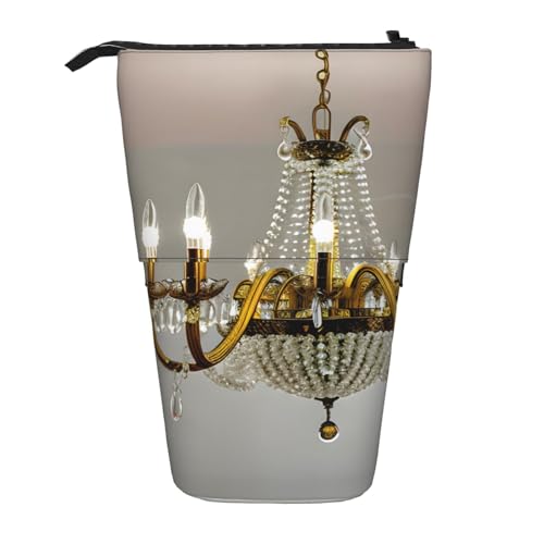 ATOurDealss Teleskop-Federmäppchen, Teleskop-Federmäppchen, Organizer, Schreibwaren, Stifteetui mit Reißverschluss, abstraktes geometrisches Muster, Ball Room Kronleuchter, Einheitsgröße, von ATOurDealss