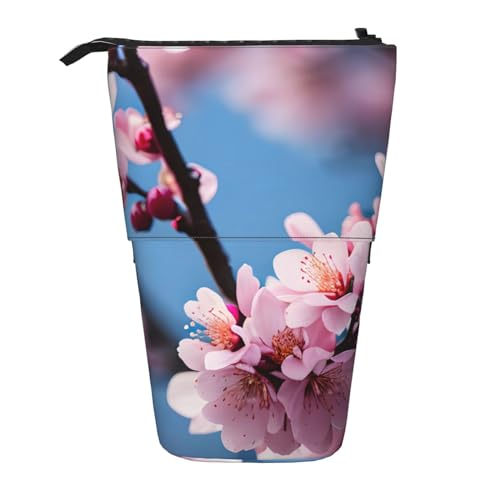 ATOurDealss Teleskop-Federmäppchen, Teleskop-Federmäppchen, Organizer, Schreibwaren, Stifteetui mit Reißverschluss, abstraktes geometrisches Muster, Plum Blossom, Einheitsgröße, Federmäppchen von ATOurDealss