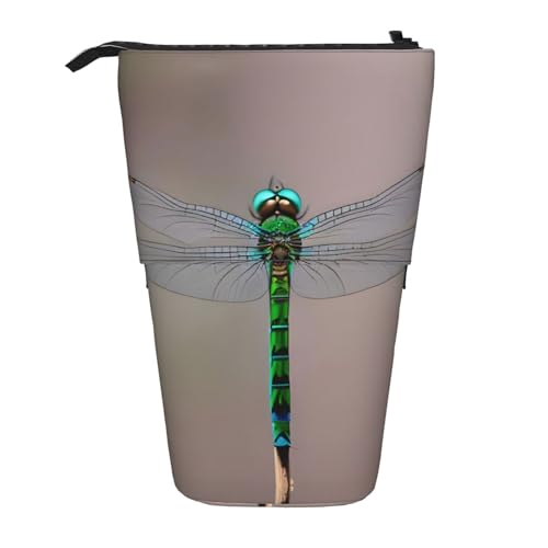 ATOurDealss Teleskop-Federmäppchen, Teleskop-Federmäppchen, Organizer, Schreibwaren, Stifteetui mit Reißverschluss, schwarze Spinne, libelle, Einheitsgröße, Federmäppchen von ATOurDealss