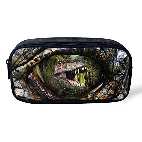 ATOurDealss Tragbares Federmäppchen für Schüler, Kinder, Avocado-Druck, Stifte-Tasche für Jungen, langlebige Schreibwaren-Tasche, Dinosaurier 2, Einheitsgröße, Federmäppchen von ATOurDealss