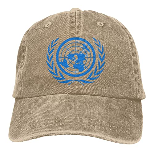 ATOurDealss United Nations Emblem Baseball Cap Dad Trucker Hüte Cowboyhut verstellbar modisch waschbar Caps, natur, One size von ATOurDealss