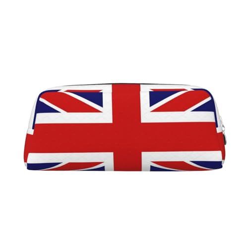 ATOurDealss Vielseitiges Federmäppchen mit englischer Flagge, für Erwachsene, mit Reißverschluss, Make-up-Tasche, silber, Einheitsgröße, Federmäppchen von ATOurDealss