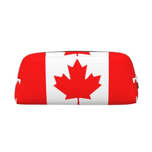 ATOurDealss Vielseitiges Federmäppchen mit kanadischer Flagge, für Erwachsene, mit Reißverschluss, Make-up-Tasche, silber, Einheitsgröße, Federmäppchen von ATOurDealss