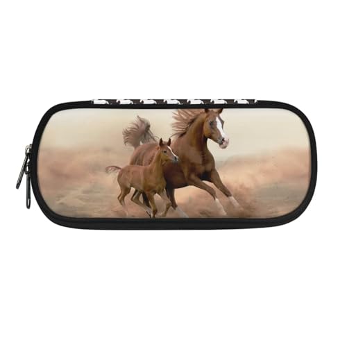 ATOurDealss Wolf Stiftehalter Tasche Jungen Federmäppchen Tasche mit Reißverschluss Primary Elementary Supplies Langlebig Groß, Aztekenpferd, Einheitsgröße, Federmäppchen von ATOurDealss