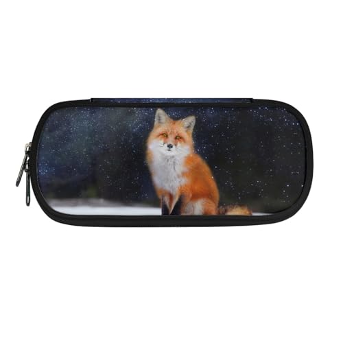 ATOurDealss Wolf Stiftehalter Tasche Jungen Federmäppchen Tasche mit Reißverschluss Primary Elementary Supplies Langlebig Groß, fuchs, Einheitsgröße, Federmäppchen von ATOurDealss