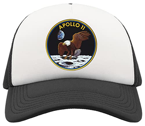 Apollo 11 American Bald Eagle Moon Mission Atmungsaktive Unisex-Half-Mesh-Cap-Hut-Baseballmütze Sport Active Schwarz One Size Apollo 11 American Bald Eagle Moon Mission Atmungsaktive Unisex-Half-Mesh-Cap-Hut-Baseballmütze Sport Active Schwarz One Size von ATPRINTS