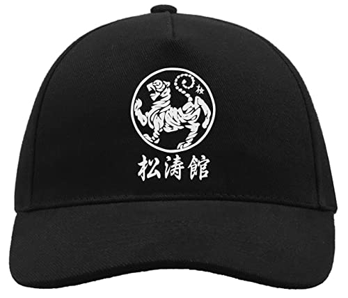 Unbekannt Shotokan Karate Kanji Japanese Calligraphy Bequeme Unisex-Baseball-Truckerkappe aus gebürsteter Baumwolle mit Schnalle Schwarz von ATPRINTS