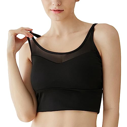 ATRACTIVOLL Bustier Damen BH Sport, Bustiers Top Fitness, Yoga Bralette Bra, Ohne Bügel, Gepolstert, Gekreuzt Rücken Halt Fuer Lauf Gym Joggen Bra von ATRACTIVOLL