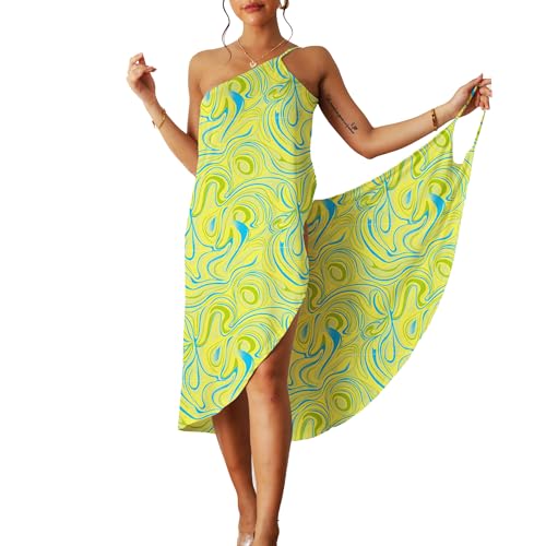 ATRACTIVOLL Damen Strandkleid Bikini Cover Up Sommer, V-Ausschnitt, Strandponcho Bademode Vertuschen, Strandtunika Wrap Sarong, Groß, Leichte, Urlaub von ATRACTIVOLL