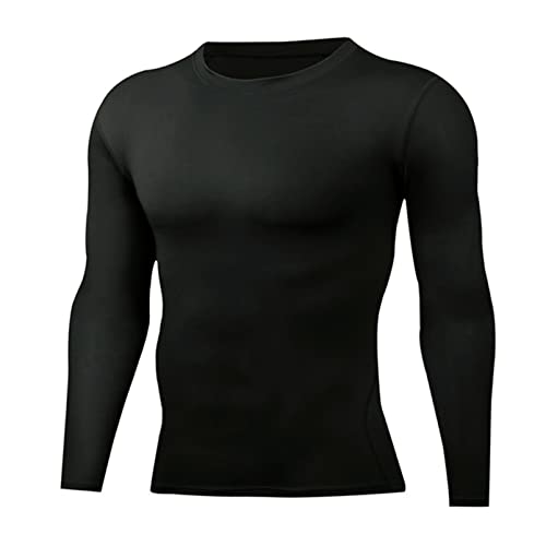 ATRACTIVOLL Herren Langarm Sportshirt, Funktionsshirt Schnelltrocknendes Laufshirt Atmungsaktiv Sportoberteile Trainingshirt für Männer Fitness, Crossfit von ATRACTIVOLL