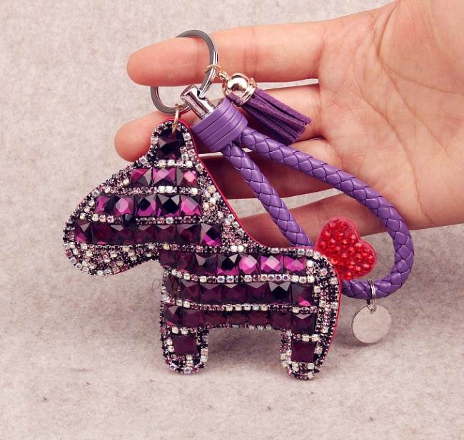 Niedliche Schlüssel Ketten/Schlüsselbänder/Schlüsselanhänger Strass Pferdeleder Seil Quaste Schlüsselanhänger von ATSlowTimes