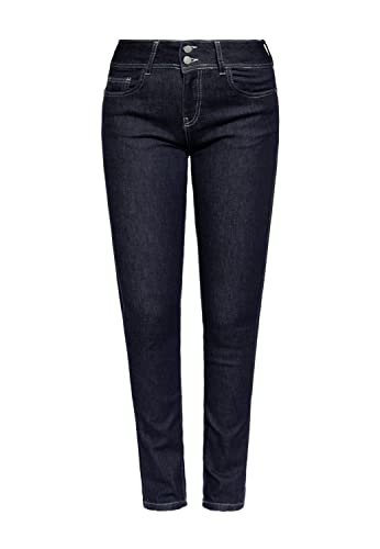 ATT Amor, Trust & Truth Damen 5-Pocket-Jeans | Slim Fit | High Waist | Blue Rinsed | Kontrast Nähte | Doppelknopf Bund Chloe von ATT Jeans