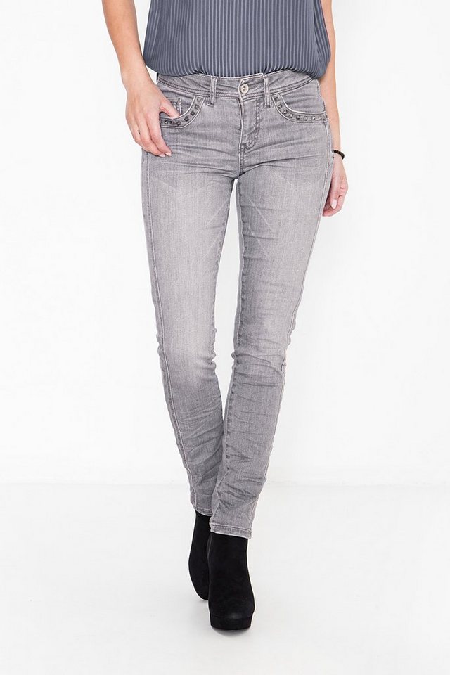 ATT Jeans Slim-fit-Jeans Belinda mit Nietendetail an den Taschen von ATT Jeans