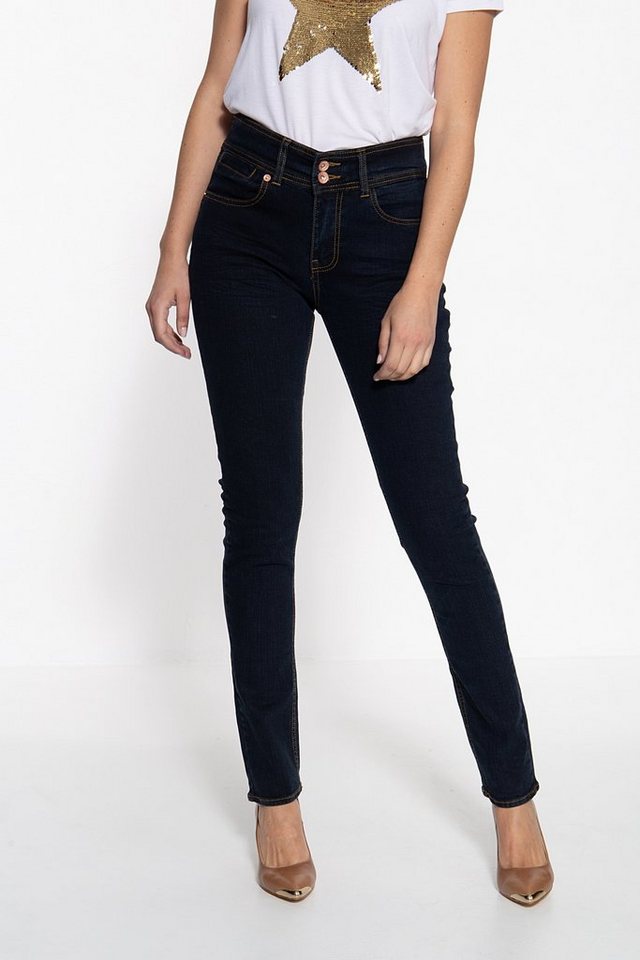 ATT Jeans Slim-fit-Jeans Chloe mit kontrastierdenden Absteppungen von ATT Jeans