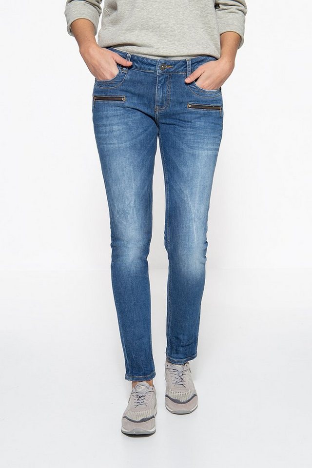ATT Jeans Slim-fit-Jeans Lindsey mit Zier-Reißverschlüssen von ATT Jeans