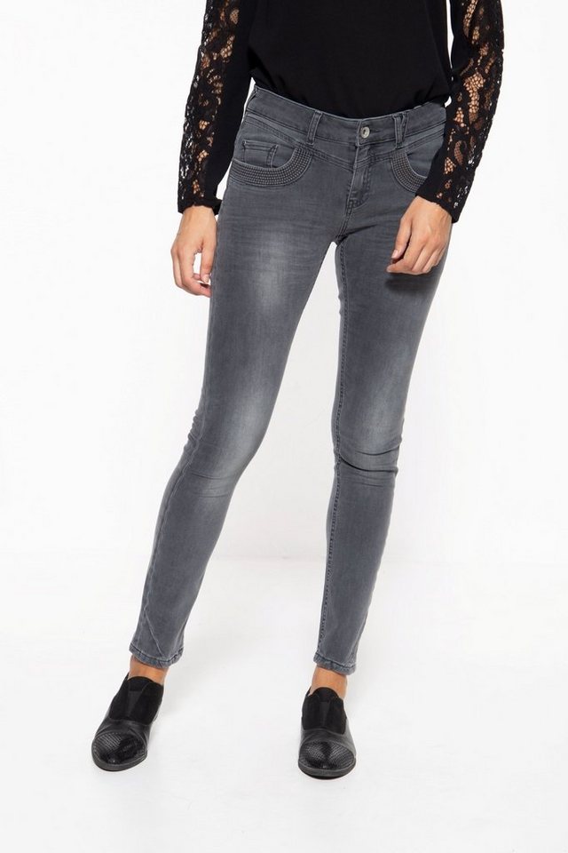 ATT Jeans Slim-fit-Jeans Venus mit Strukturstickerei am Tascheneingriff von ATT Jeans