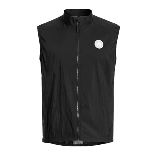 ATTABO Cahayo Windproof Weste Damen | Herren – Leichte Laufweste, Atmungsaktive Arbeitsweste, Winddichte Fahrradweste, Schwarz, Größe XXL, Robustes Material, Verlängerter Rücken für Schutz von ATTABO