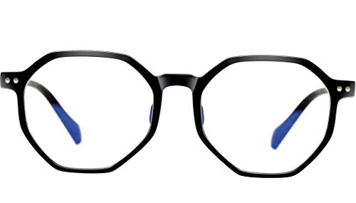 ATTCL Damen Blaulichtfilter Brille Blockieren Blaue Licht von PC, TV und Handy ohne sehstärke Computerbrille BL6688 Black von ATTCL