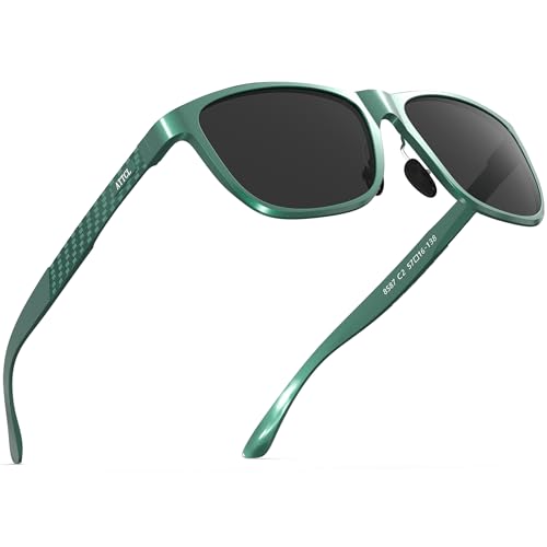 ATTCL Herren Polarisierte Fahren Sonnenbrille Al-Mg Metall Rahme Ultra Leicht 8587-Qianlan-Grey ATTCL Herren Polarisierte Fahren Sonnenbrille Al-Mg Metall Rahme Ultra Leicht 8587-Qianlan-Grey von ATTCL
