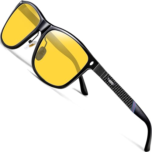 ATTCL Herren Sonnenbrille Sport Polarisierte Fahr Angeln Golf Sportbrille UV400 Schutz (Nachtfahrbrille) von ATTCL