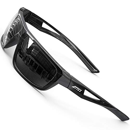 ATTCL Sport Polarisierte Sonnenbrille Für Herren Damen TR90 Radfahren Fahren Angeln UV-Schutz Sonnenbrillen J2021 Black von ATTCL