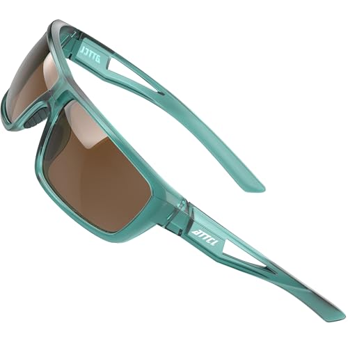 ATTCL Sport Polarisierte Sonnenbrille Für Herren Damen TR90 Radfahren Fahren Angeln UV-Schutz Sonnenbrillen J2021 Toulan-Brown von ATTCL