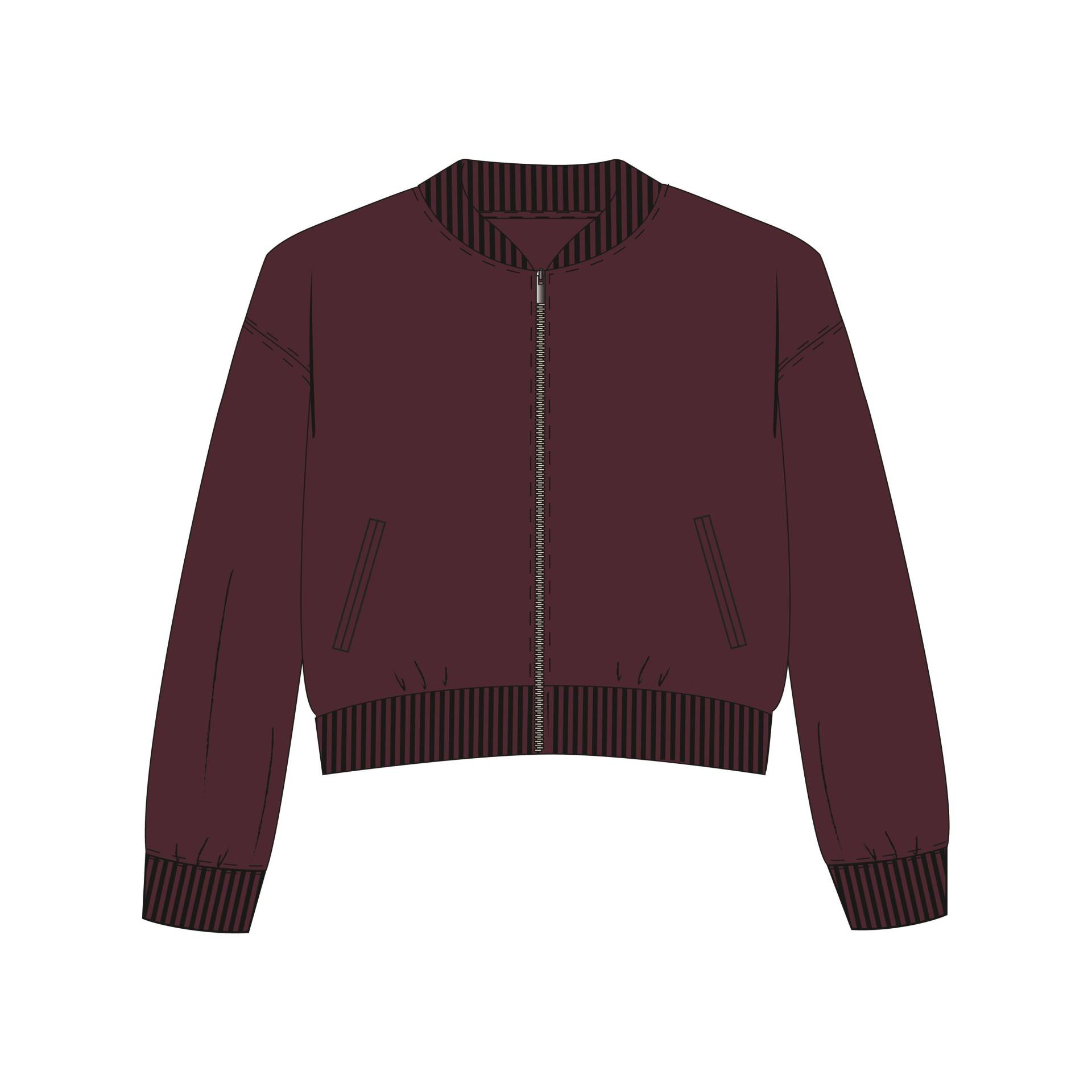 ATTENTION - Md.-Cropped Sweatjacke rubin - Gr. - 152 von ATTENTION