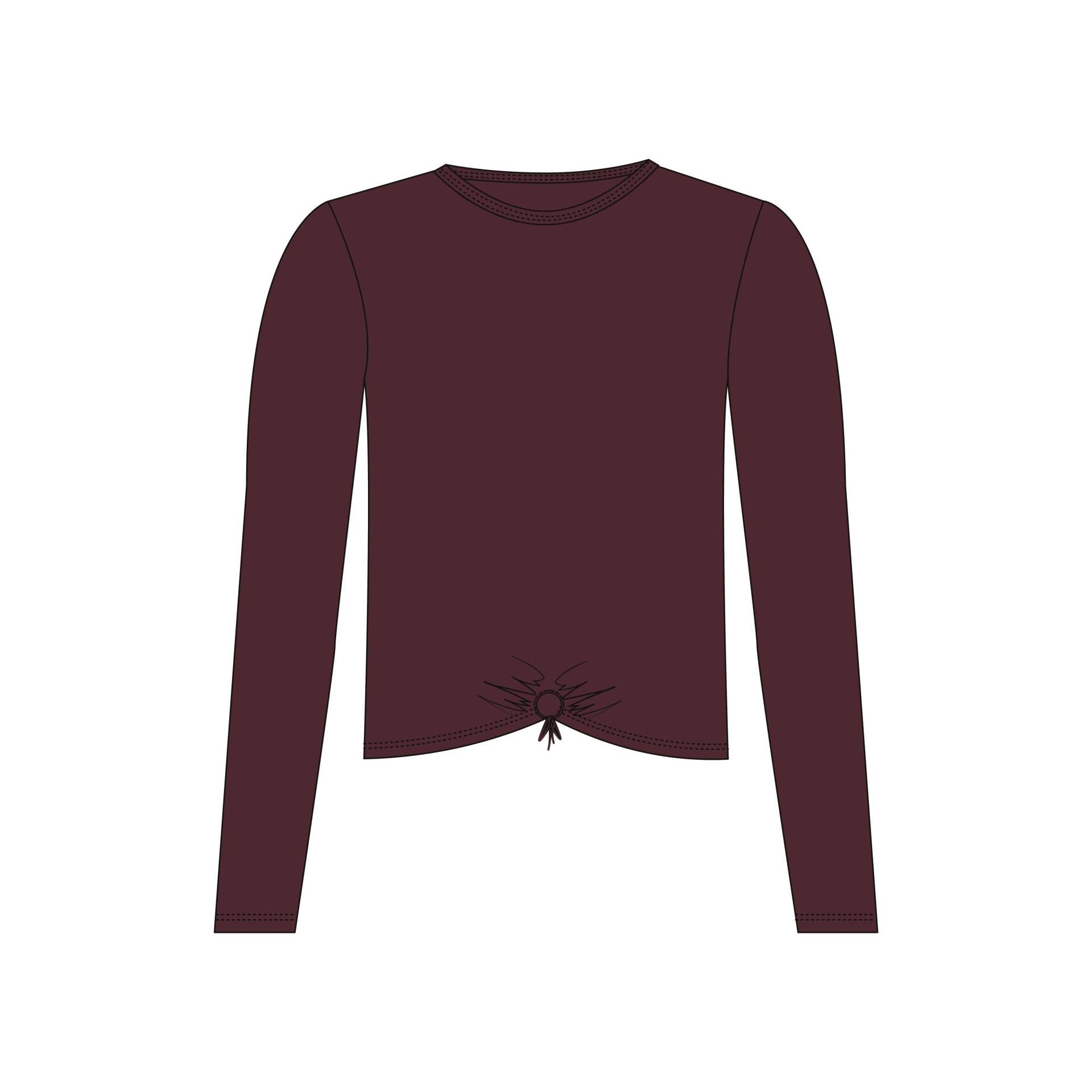 ATTENTION - Md.-Rib Shirt rubin - Gr. - 140 von ATTENTION