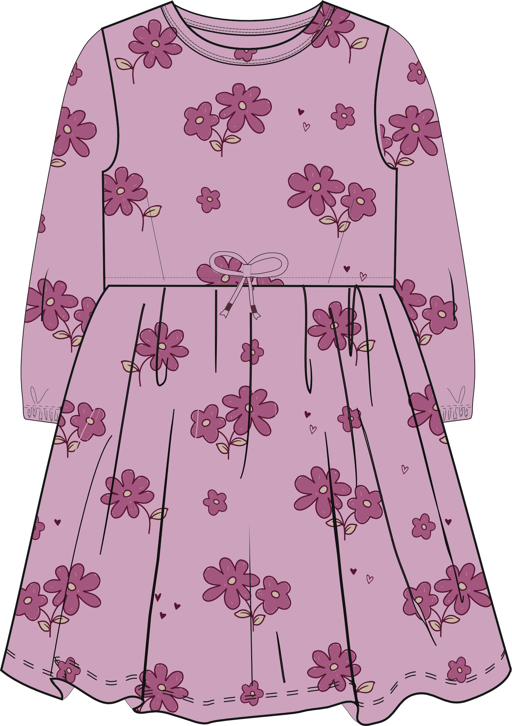 ATTENTION - Md.-Sweatkleid light rouge aop von ATTENTION