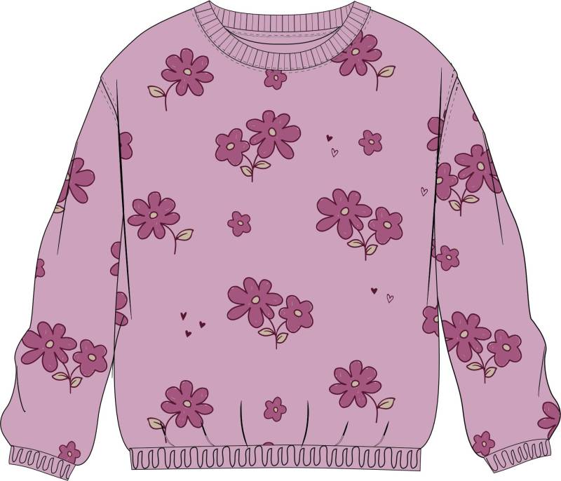 ATTENTION - Md.-Sweatshirt light rouge aop von ATTENTION