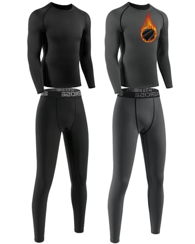 ATTIQOZI 2 Pack Thermounterwäsche Kinder Fussball Warm Skiunterwäsche Lange Kinder Innenflleece Funktionsunterwäsche Sets Sportunterwäsche Jungen für Fussball Ski und Training Schwarz/Dunkelgrau XL ATTIQOZI 2 Pack Thermounterwäsche Kinder Fussball Warm Skiunterwäsche Lange Kinder Innenflleece Funktionsunterwäsche Sets Sportunterwäsche Jungen für Fussball Ski und Training Schwarz/Dunkelgrau XL von ATTIQOZI