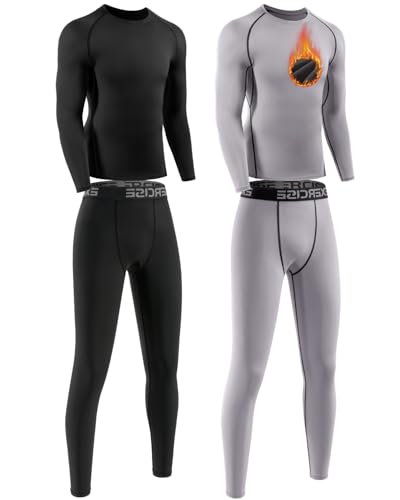 ATTIQOZI 2 Pack Thermounterwäsche Kinder Fussball Warm Skiunterwäsche Lange Kinder Innenflleece Funktionsunterwäsche Sets Sportunterwäsche Jungen für Fussball Ski und Training Schwarz/Grau XL ATTIQOZI 2 Pack Thermounterwäsche Kinder Fussball Warm Skiunterwäsche Lange Kinder Innenflleece Funktionsunterwäsche Sets Sportunterwäsche Jungen für Fussball Ski und Training Schwarz/Grau XL von ATTIQOZI