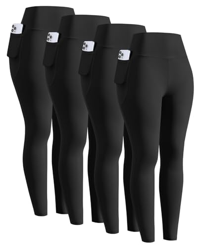 ATTIQOZI 4 Pack Sportleggings Mädchen Lang Mit Handytasche Komfortable Hohe Taille Sporthose Elastisch Yogahose Kompressionsleggins Tanzhose für Jogging Gymnastik 4 Schwarz S ATTIQOZI 4 Pack Sportleggings Mädchen Lang Mit Handytasche Komfortable Hohe Taille Sporthose Elastisch Yogahose Kompressionsleggins Tanzhose für Jogging Gymnastik 4 Schwarz S von ATTIQOZI