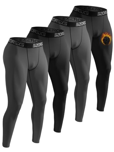ATTIQOZI 4 Pack Thermounterhose Herren Lang Unterhosen Männer Thermounterwäsche Warm Innenfleece Skiunterwäsche Winter Leggings Unterziehhose Herren Fußball Schwarz/Dunkelgrau/Schwarz/Dunkelgrau XL ATTIQOZI 4 Pack Thermounterhose Herren Lang Unterhosen Männer Thermounterwäsche Warm Innenfleece Skiunterwäsche Winter Leggings Unterziehhose Herren Fußball Schwarz/Dunkelgrau/Schwarz/Dunkelgrau XL von ATTIQOZI
