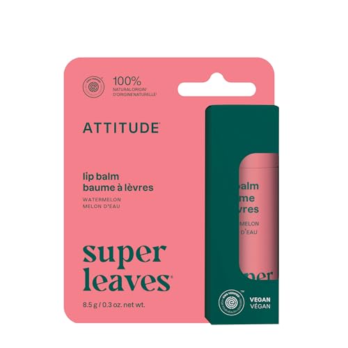 ATTITUDE Plastic-free Lip Balm, EWG Verified Plant- and Mineral-Based Ingredients, Vegan, Watermelon, 8.5 g von ATTITUDE