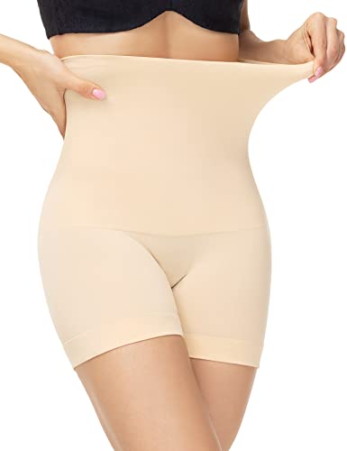 ATTLADY Tummy Control Knickers High-Waisted Shapewear for Women Body Shaper Shaping Shorts (3XLarge,Beige) von ATTLADY