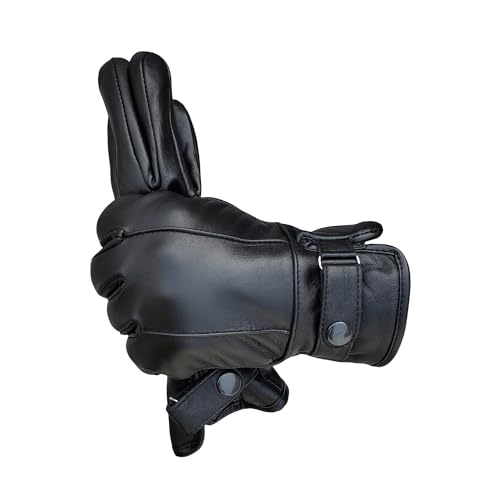 ATTONO Herren Lederhandschuhe Mode Auto Chopper elegante Handschuhe aus Leder - 10/XL von ATTONO