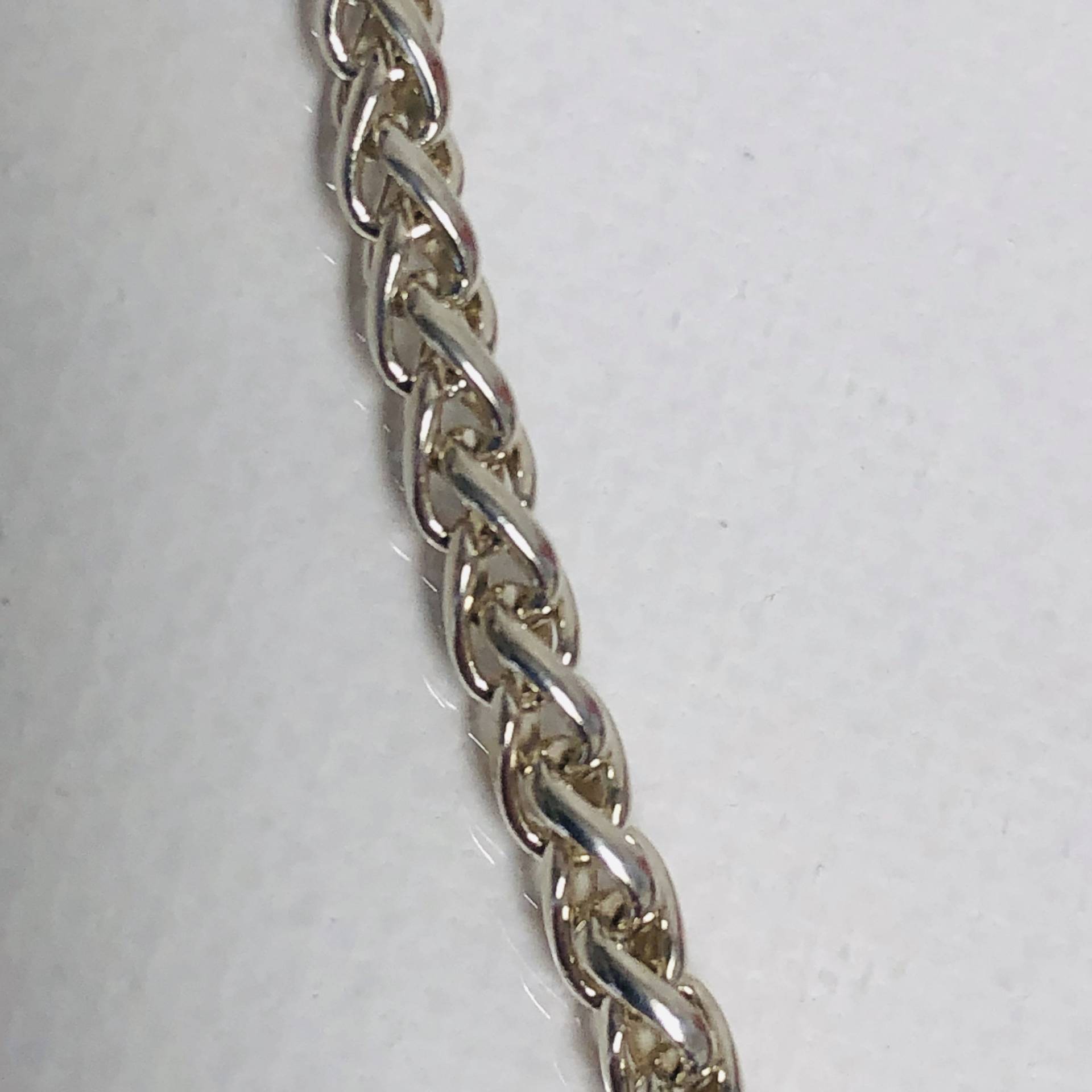 Herren Silber Weizen Stil Kette Halskette.3mm von ATZAJEWELRY