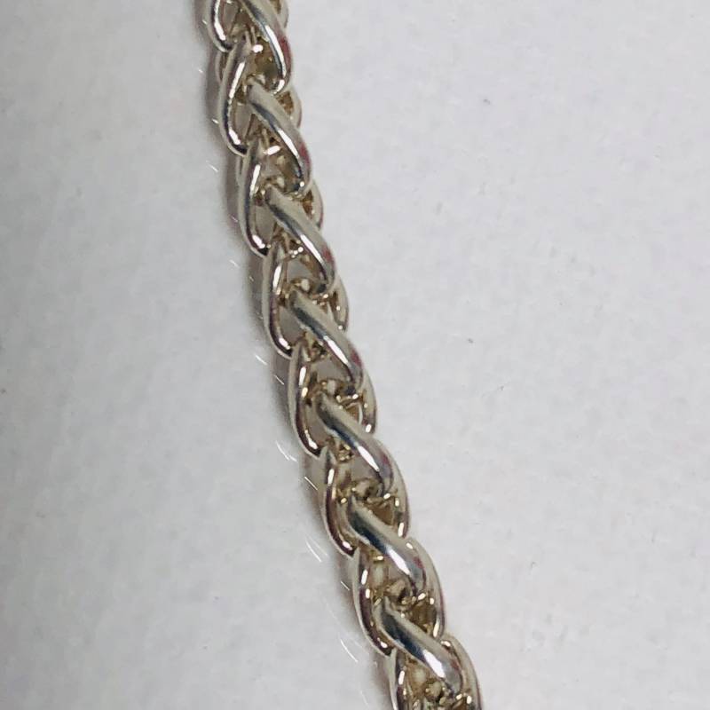 Herren Silber Weizen Stil Kette Halskette.3mm von ATZAJEWELRY