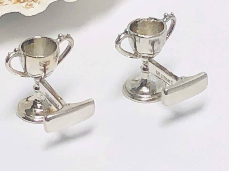 Manschettenknopf Sterling Silber Trophy/Ravi Ratan von ATZAJEWELRY